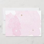 宇宙の惑星ガールファースト誕生日招待状 招待状 (裏面)