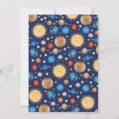 宇宙の惑星キッズ1st誕生日パーティー銀河系 招待状 (裏面)