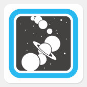 宇宙の惑星 スクエアシール (正面)
