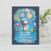 宇宙の惑星 初めての旅 初めての誕生日 招待状 (スタンド正面)