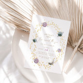 宇宙の惑星 – 女の子の金ゴールド1st誕生日 招待状