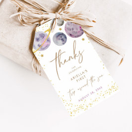 宇宙の惑星 – 女の子1歳の誕生日のお気に入り ギフトタグ