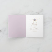 宇宙の惑星 – 女の子1歳の誕生日 サンキューカード (内部)