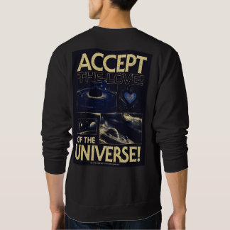 宇宙の愛を受け入れる コズミックタイポグラフィ スウェットシャツ