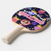 宇宙の愛パーソナライズされた名と写真カラフル 卓球ラケット (正面アングル)