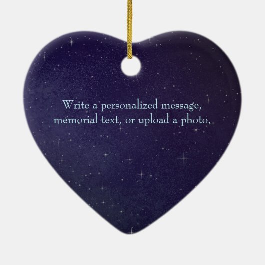 宇宙の愛2つ星の宇宙カスタム星 セラミックオーナメント (裏面)