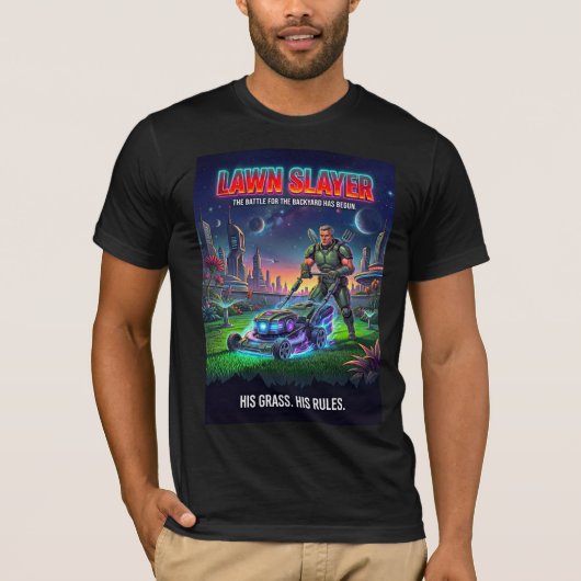 宇宙の戦士の芝刈り機 Tシャツ (正面)