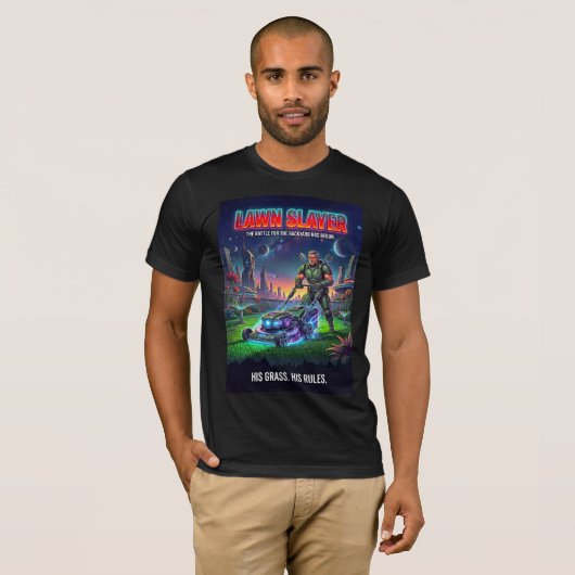 宇宙の戦士の芝刈り機 Tシャツ (正面フル)