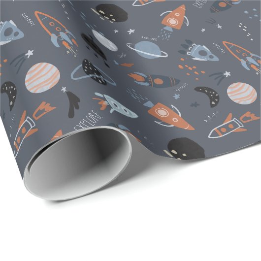 宇宙の打ち上げ ラッピングペーパー (ロールコーナー)