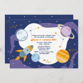 宇宙の招待状への飛行 招待状 (正面/裏面)