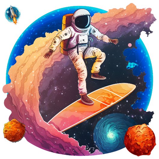 宇宙の探査 スクエア壁時計
