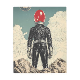 宇宙の放浪者：レトロのSci-Fiビジョン メタルプリント