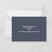 宇宙の教室でバレンタインデー ノートカード (裏面)