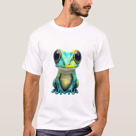 宇宙の斑点のあるアマガエル・メンズ Tシャツ (正面)