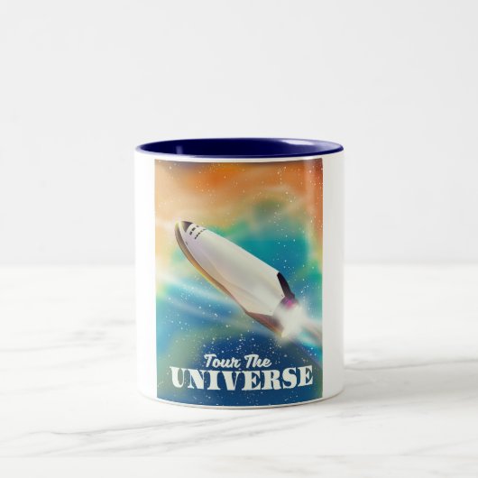 宇宙の旅アート ツートーンマグカップ (中央)