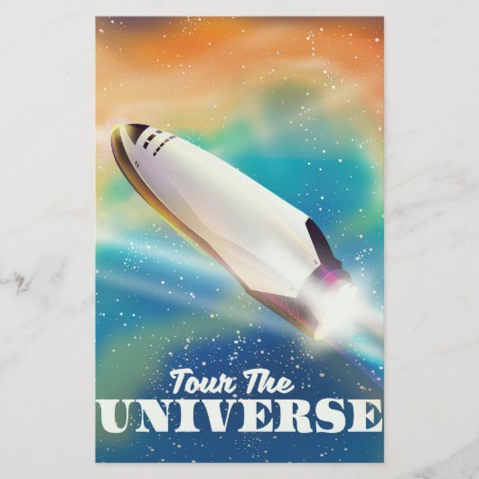 宇宙の旅アート 便箋 (正面)