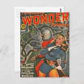 宇宙の旅人、触手モンスターに襲われる ポストカード (正面/裏面)