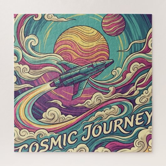 宇宙の旅宇宙船宇宙空間 ジグソーパズル (縦)