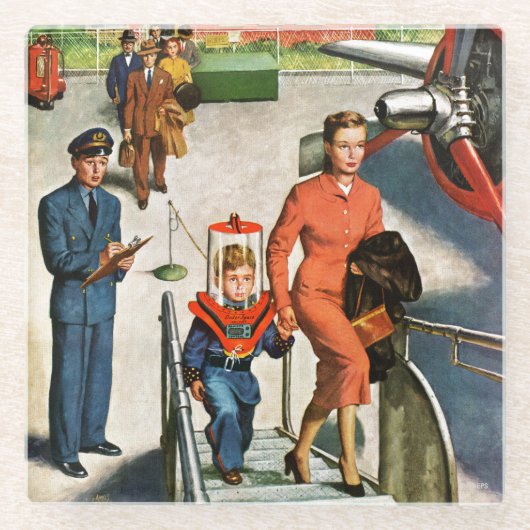 宇宙の旅行者 ガラスコースター (正面)