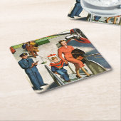 宇宙の旅行者 スクエアペーパーコースター (アングル)