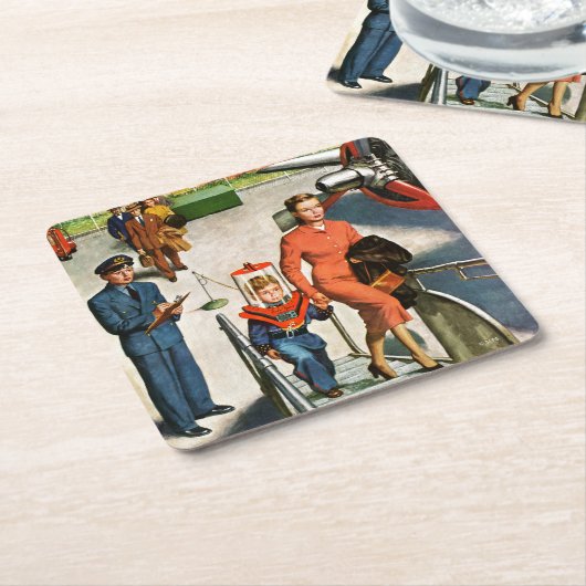 宇宙の旅行者 スクエアペーパーコースター (アングル)