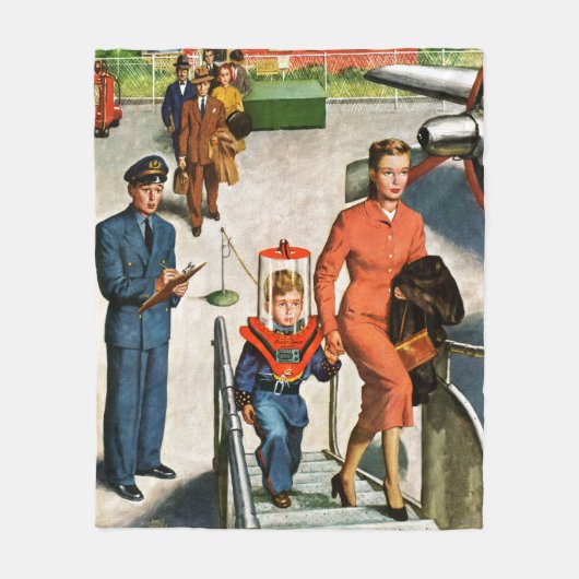 宇宙の旅行者 フリースブランケット (正面)