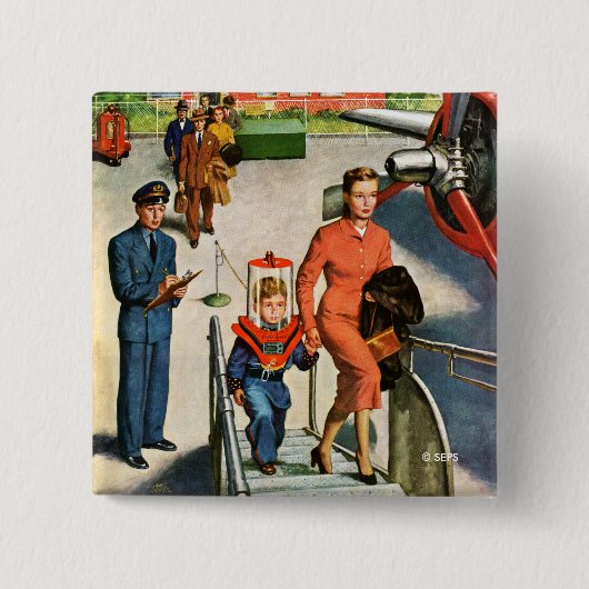 宇宙の旅行者 缶バッジ (正面)