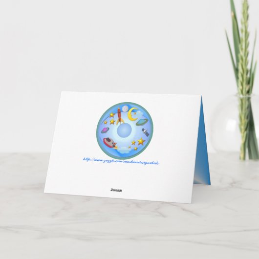 宇宙の旅6th。誕生日カード カード (裏面)