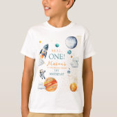 宇宙の旅 誕生日 ファーストバースデー 男の子 Tシャツ (正面)