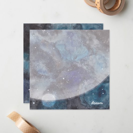 宇宙の星々 夢の空間 子どもたちへ ノートカード (正面/裏面インサイチュ)