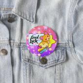 宇宙の星の虹の幸運を祈るコルギ 缶バッジ (インサイチュ)