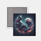 宇宙の星光狐霊獣ファンタジー マグネット (正面/裏面)
