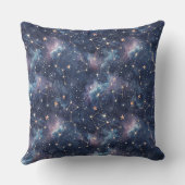 宇宙の星座と銀河の夜のパターン クッション (裏面)