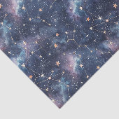 宇宙の星座と銀河の夜のパターン 薄葉紙 (詳細)