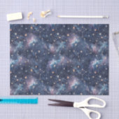 宇宙の星座と銀河の夜のパターン 薄葉紙 (クラフト)