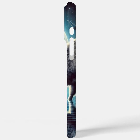 宇宙の星景の下に野生のバッファローが集まる Case-Mate iPhoneケース (裏面 / 左)