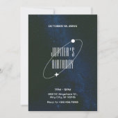 宇宙の星空の誕生日 招待状 (正面)