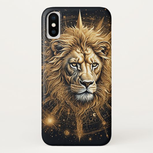 宇宙の星空銀河に輝く獅子 Case-Mate iPhoneケース (裏面)