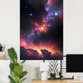 宇宙の星雲と銀河 ポスター (ホームオフィス)