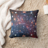 宇宙の星雲の上の幾何学的な星 クッション (ブランケット)