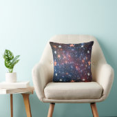 宇宙の星雲の上の幾何学的な星 クッション (椅子)
