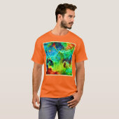 宇宙の星雲クラウドアート Tシャツ (正面フル)
