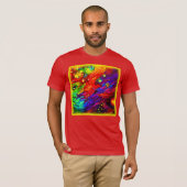 宇宙の星雲絵画。買今 Tシャツ (正面フル)