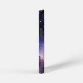 宇宙の星雲銀河写真モノグラムイニシャル iPhoneケース (右側面)