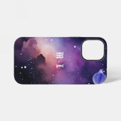 宇宙の星雲銀河写真モノグラムイニシャル iPhoneケース (裏面横)