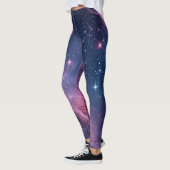 宇宙の星雲 シームレス パターン 全面プリント用 レギンス (左)