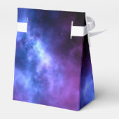 宇宙の星雲 紫色の銀河 ウェディング フェイバーボックス (裏面サイド)