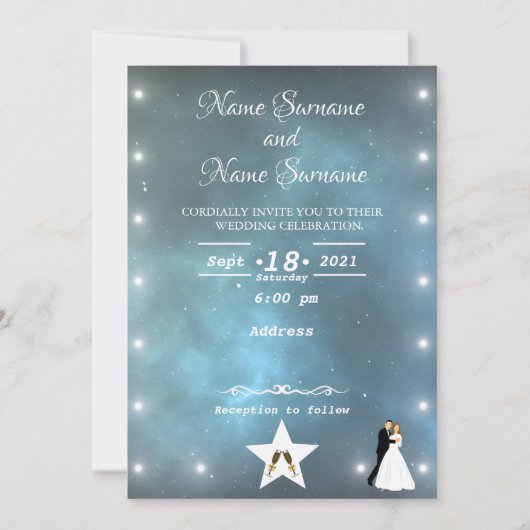 宇宙の星 招待状 (正面)