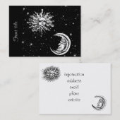 宇宙の星、月、太陽 名刺 (正面/裏面)
