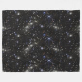宇宙の星 銀河 太陽系 フリースブランケット (正面(横))